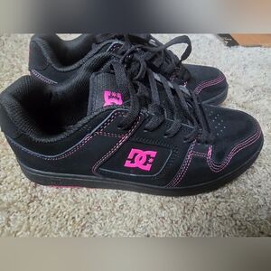 DC Women's Black and Pink Sneakers